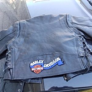 Female leather Harley Davidson jacket